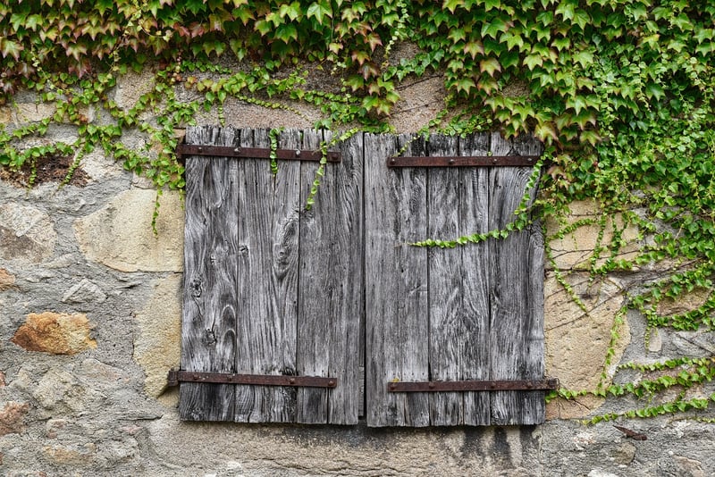 Rustic Arbor with Flowers